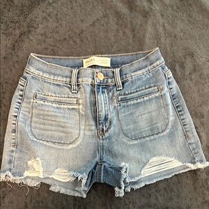 Mudd Blue Jean Shorts Distressed High-Waisted